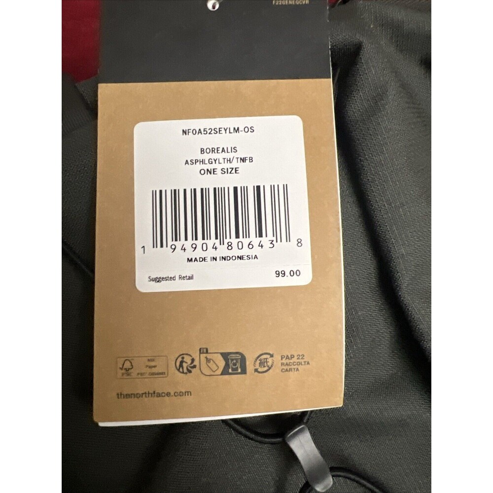 The North Face Borealis Laptop Backpack Asphalt Grey Light Heather/TNF Black New - Picture 5 of 8